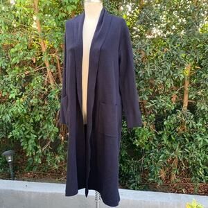 NWT Max Sport Navy Duster Cardigan Blue Women’s Large New with tags